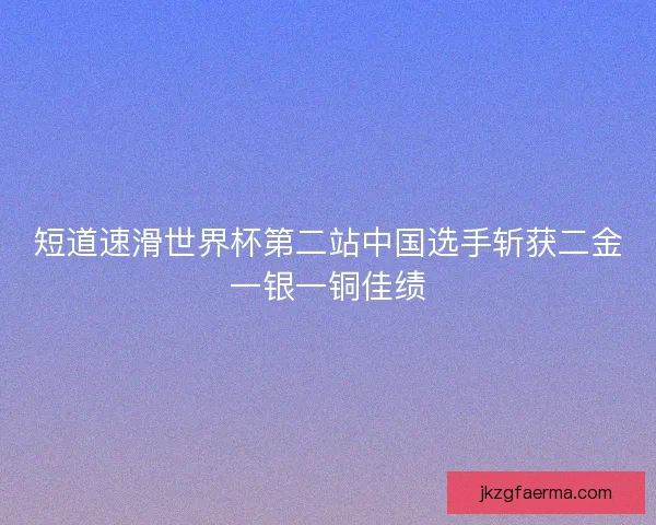 短道速滑世界杯第二站中国选手斩获二金一银一铜佳绩 短道速滑世界杯第二站中国选手斩获二金一银一铜佳绩